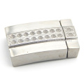 BX049 Großhandel Porzellan Herstellung Schmuck finden Rechteck Edelstahl Magneti flache Verschluss für Leder Armband Armreif